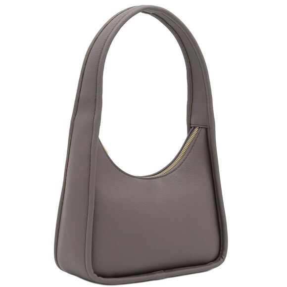 Handbags - 7206 Small Curved Shoulder Bag Minimalist Underarm Crescent Hobo Handbag
